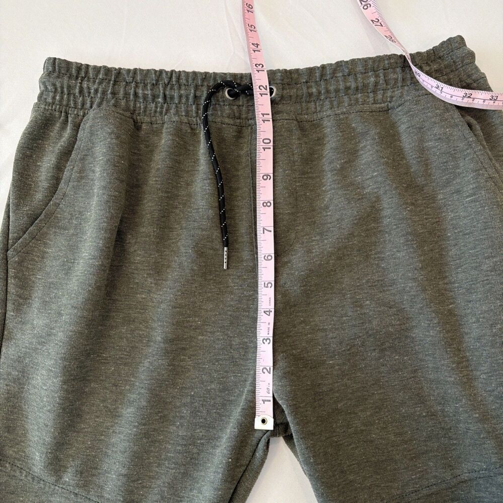 Burnside Men's Sz L Performance Jogger Pants Olive Green Army Zip Pocket BG8531 - Picture 13 of 16